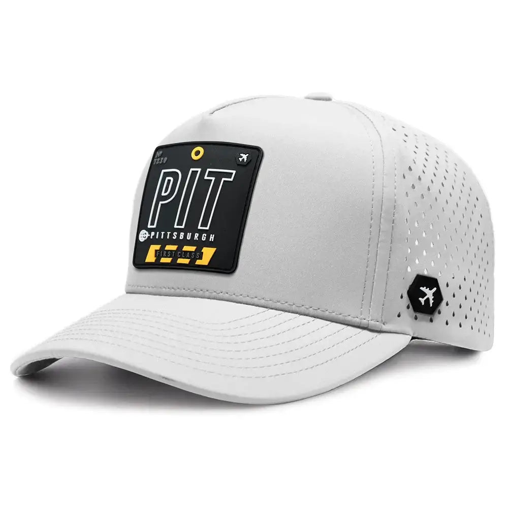 Pittsburgh Performance Cap White color 3Quarter front view