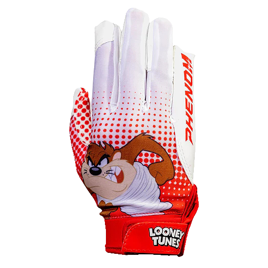 Guantes de fútbol americano de los Looney Tunes - Taz - VPS4 de Phenom Elite 