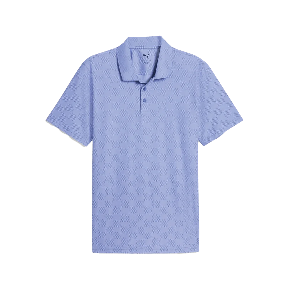 Puma Golf Men's MATTR Check Jacquard BN  Polo Blue color