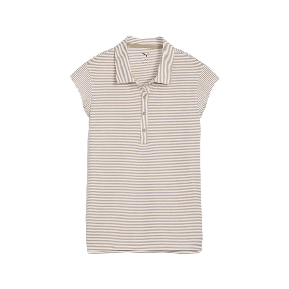 Puma Golf Women's Isle Pique Cap Sleeve Polo Brown color