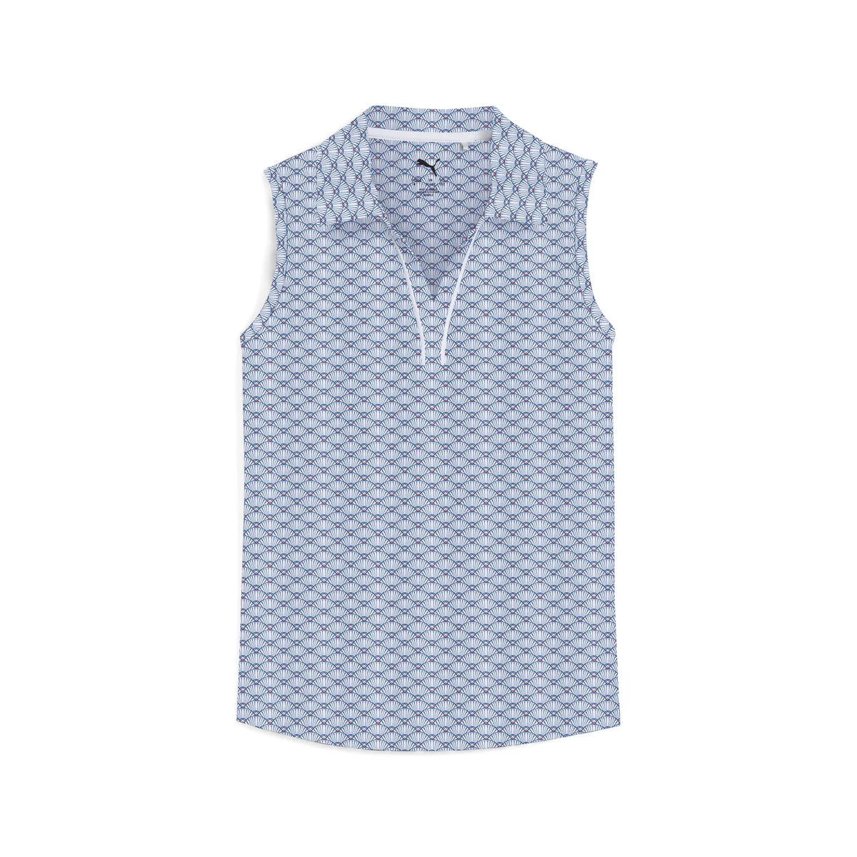 Puma Golf Girl's Scallop Sleeveless Polo Blue Color