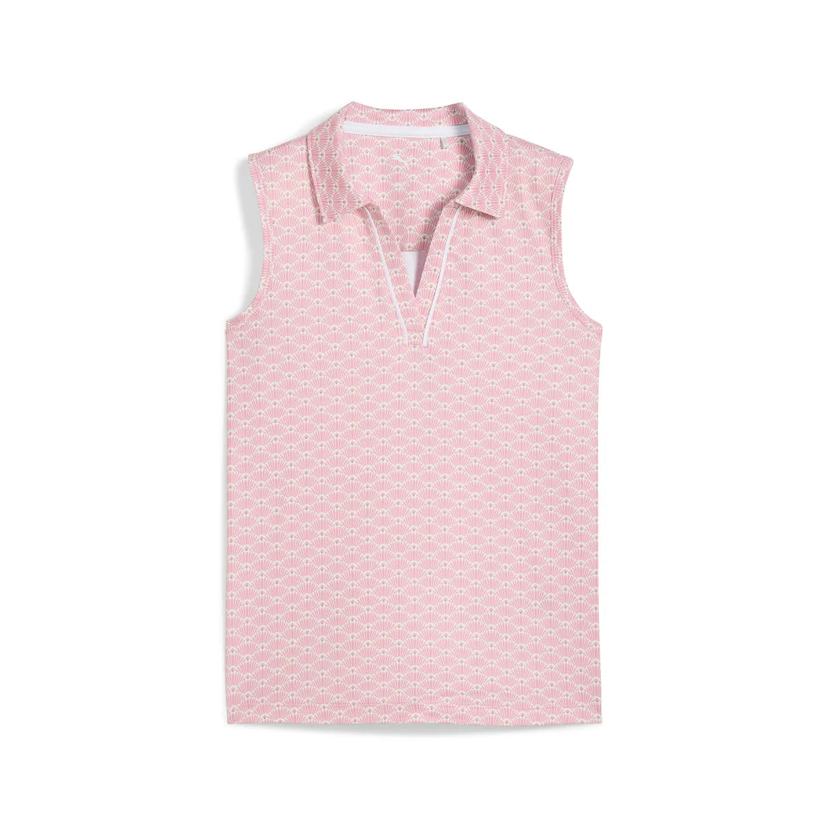 Puma Golf Girl's Scallop Sleeveless Polo Pink Color
