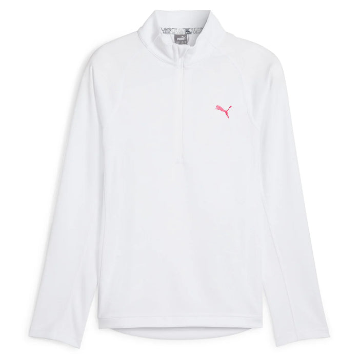  Puma Golf Girls 1/4 Zip White Color