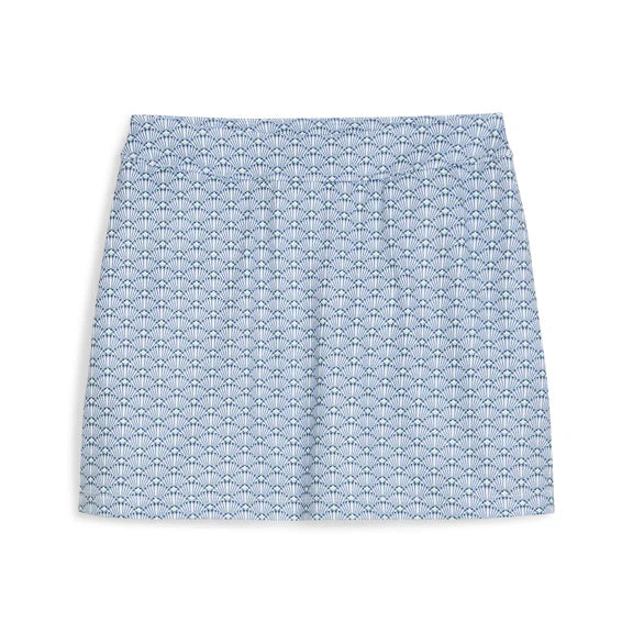 Puma Golf Girls Scallop Knit Skirt Blue Color Front View