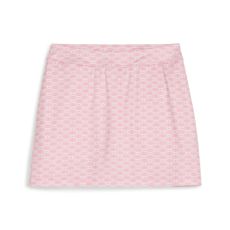 Puma Golf Girls Scallop Knit Skirt Pink Color Front View