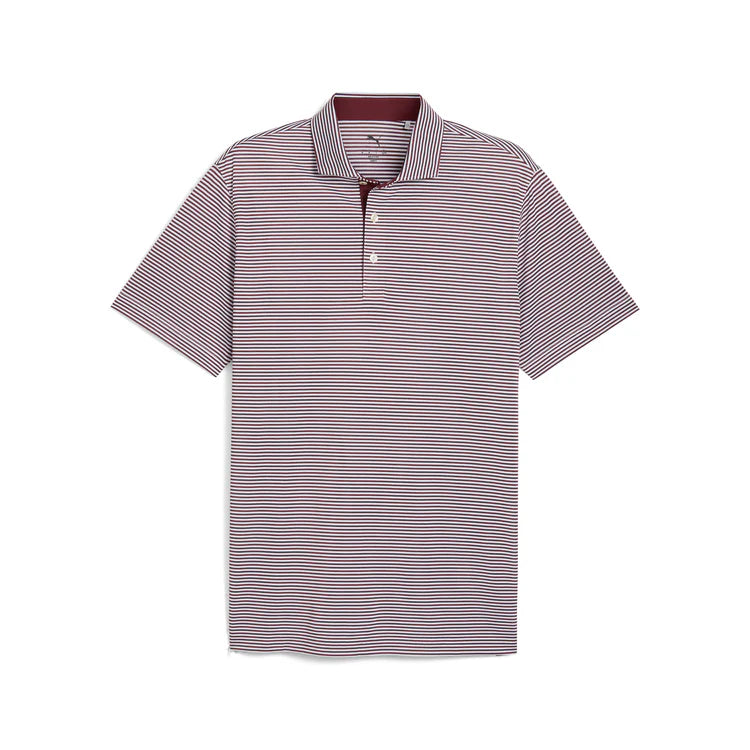 Puma Golf Isle Pique Polo Maroon Color Front View