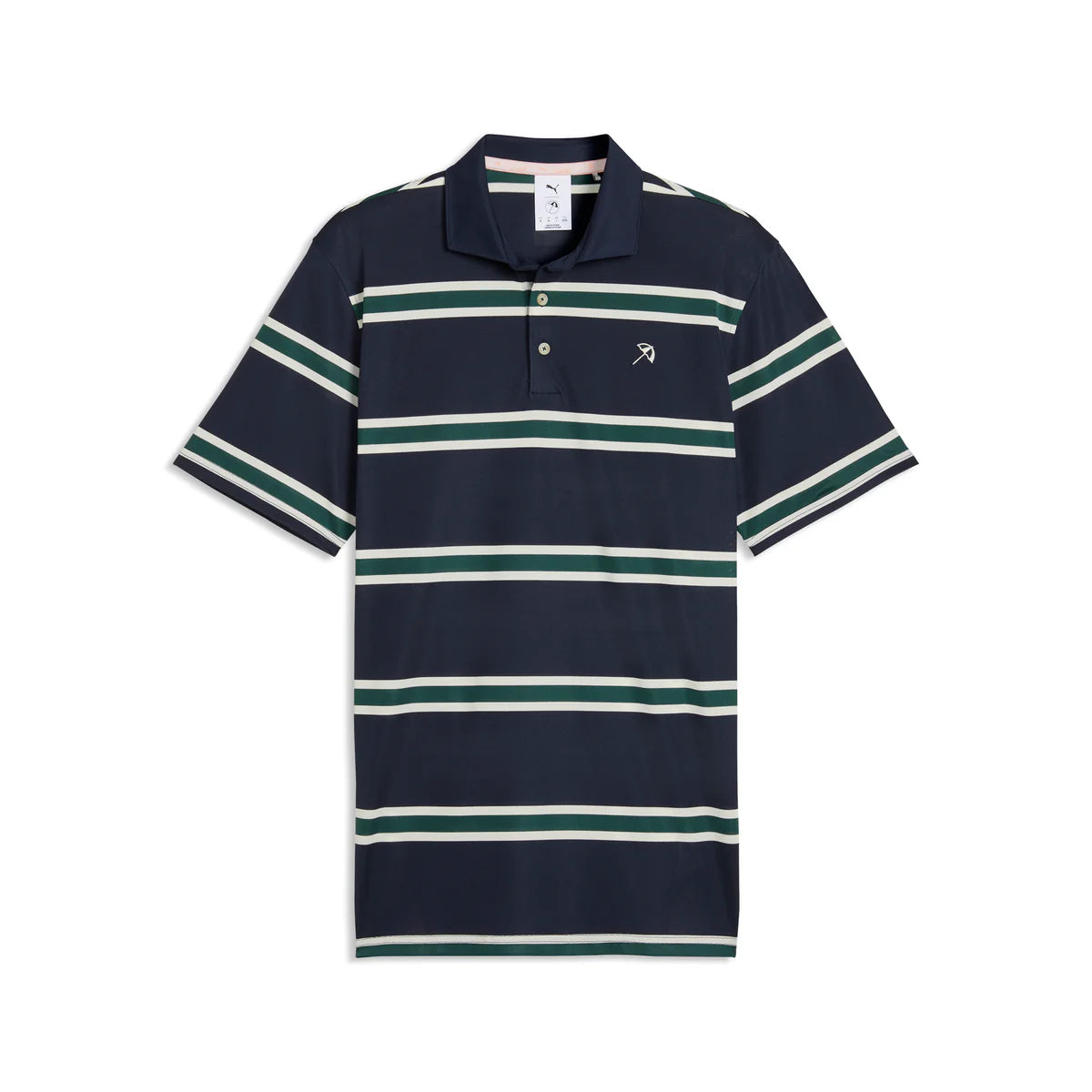  Puma Golf Men's AP Pique Stripe Golf Polo  Navy Color.