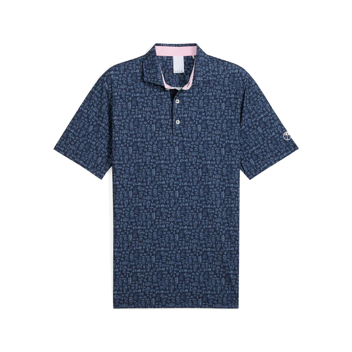 Puma Golf Men's AP Sketch Golf Polo Navy Color.