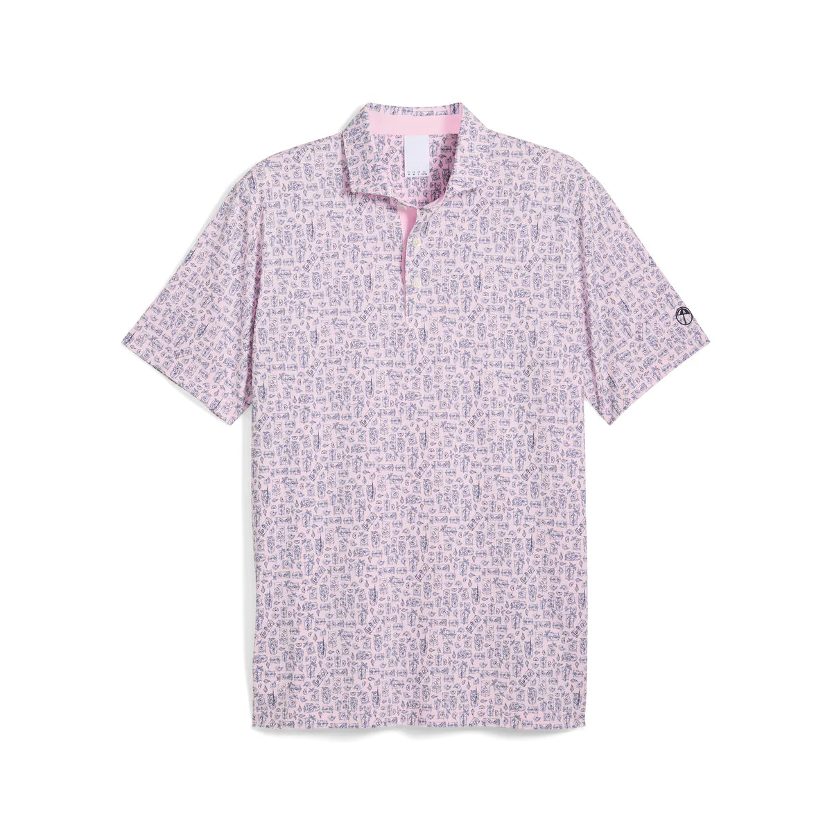 Puma Golf Men's AP Sketch Golf Polo Pink Color.