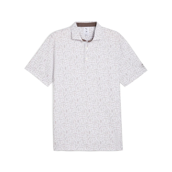 Puma Golf Men's AP Sketch Golf Polo White Color.