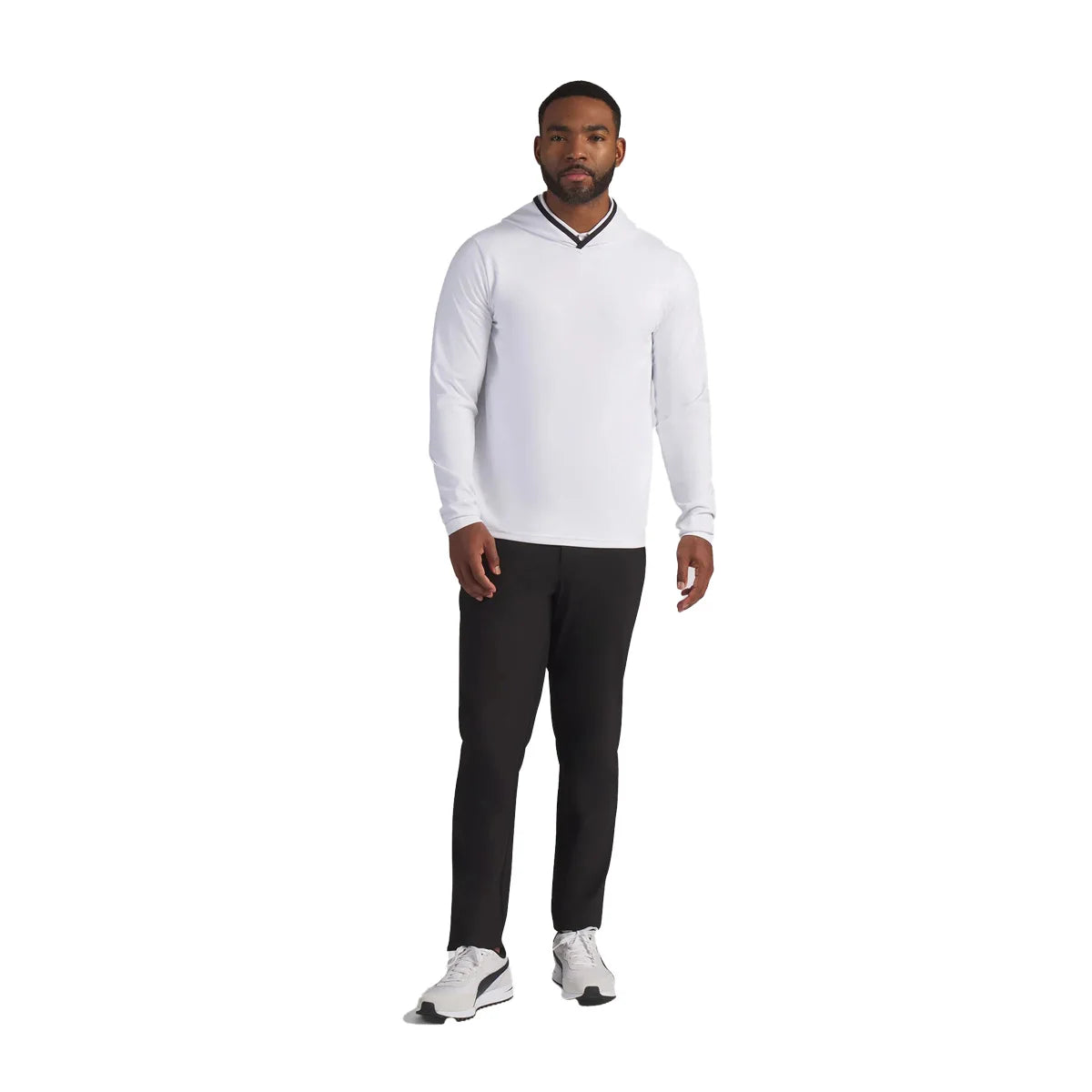 Puma Golf Men's CLOUDSPUN Tech 3D LC Hoodie white color.