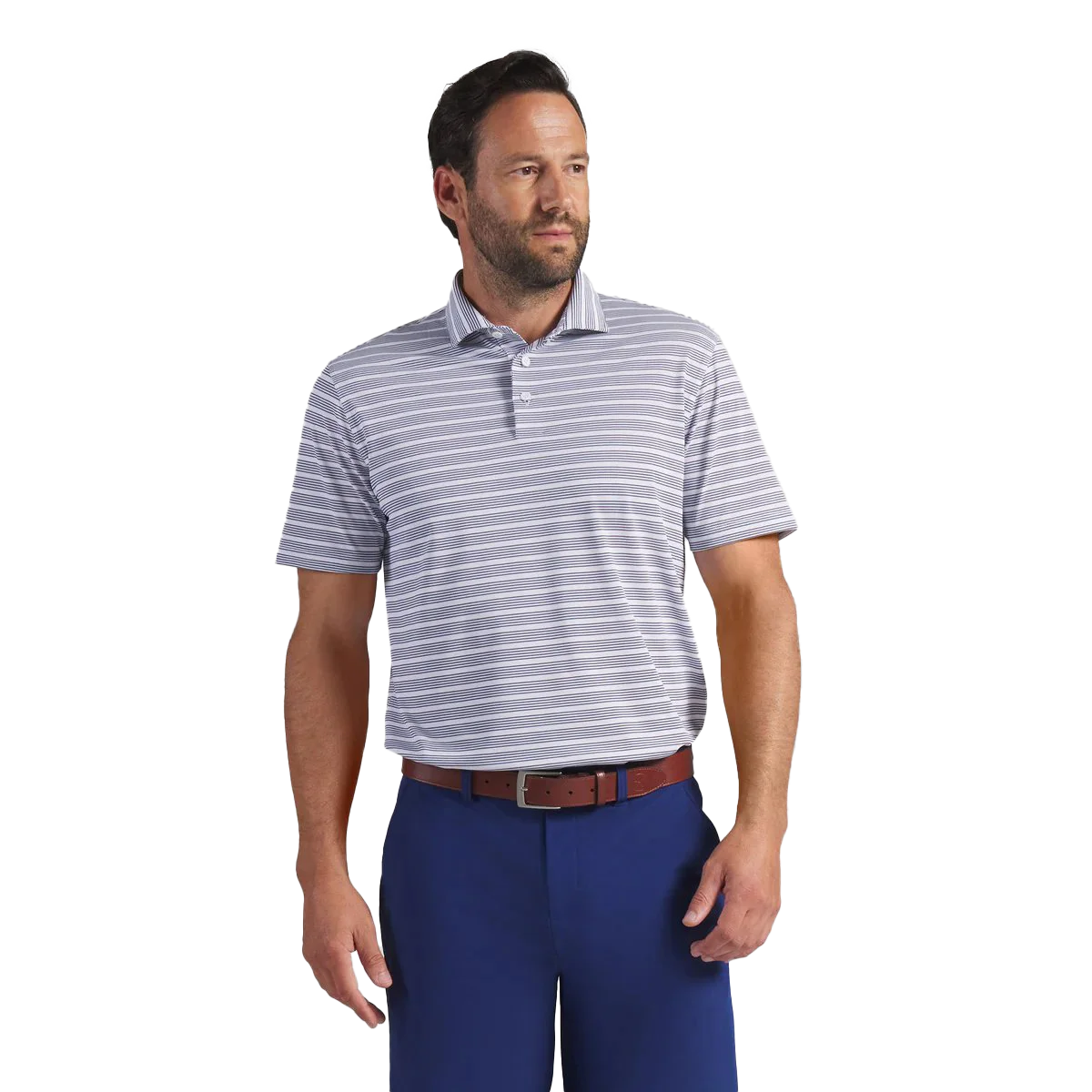 Puma Golf Men's Clubhouse Stripe Golf Polo
