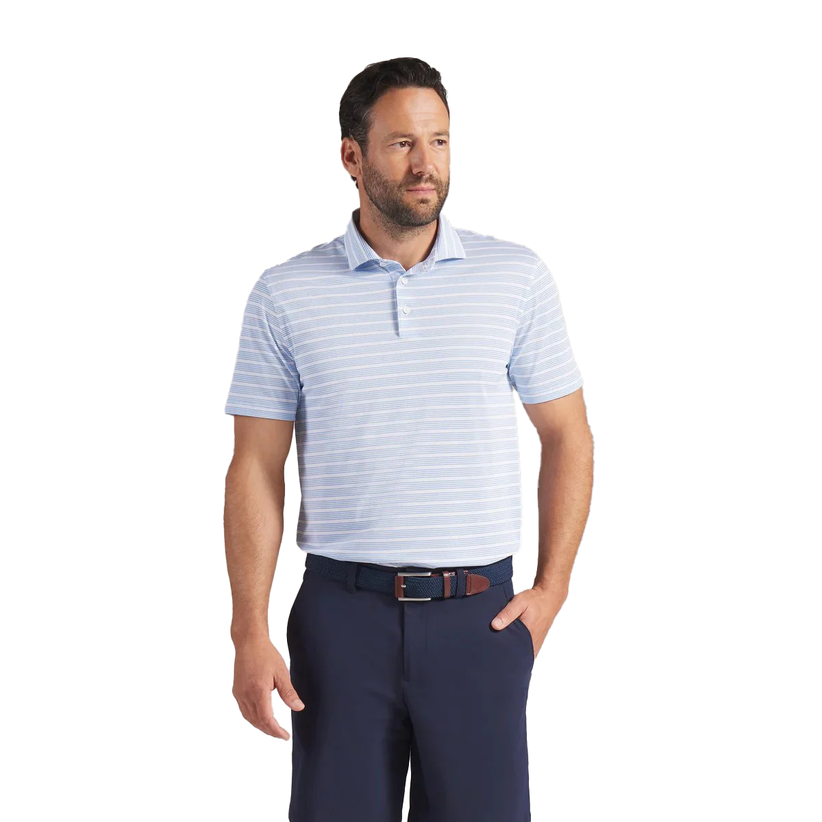 Puma Golf Men's Clubhouse Stripe Golf Polo