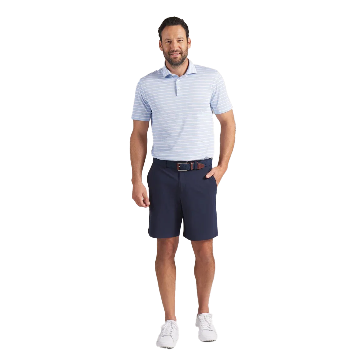 Puma Golf Men's Clubhouse Stripe Golf Polo
