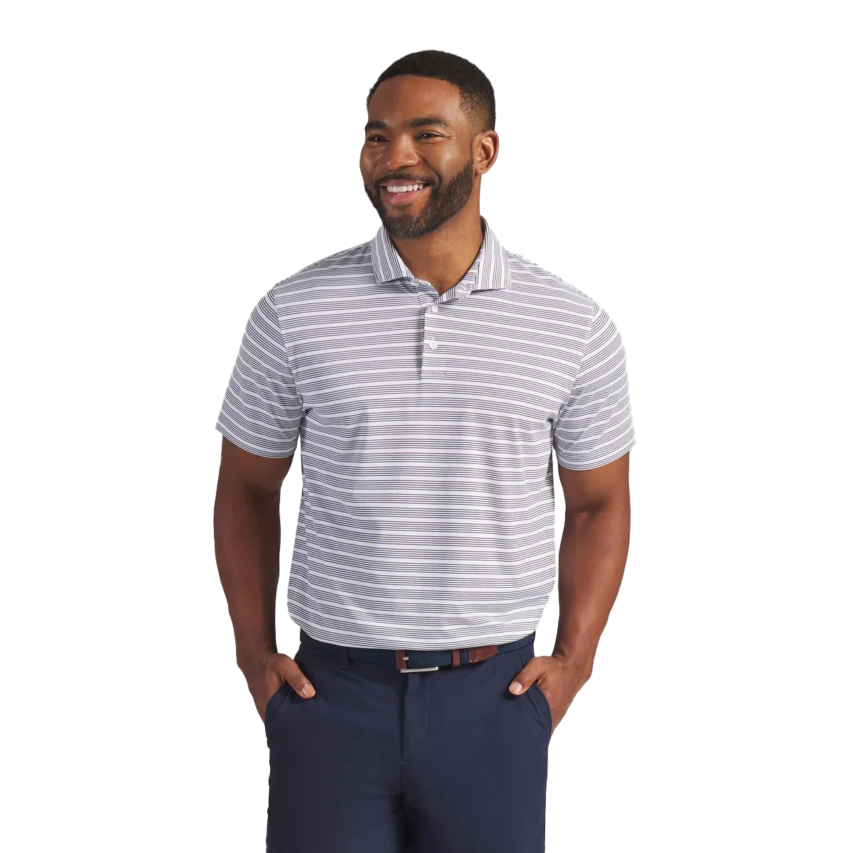 Puma Golf Men's Clubhouse Stripe Golf Polo