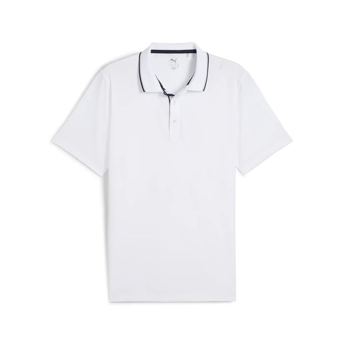 Puma Golf Men's MATTR Elevated Solid Polo White Color