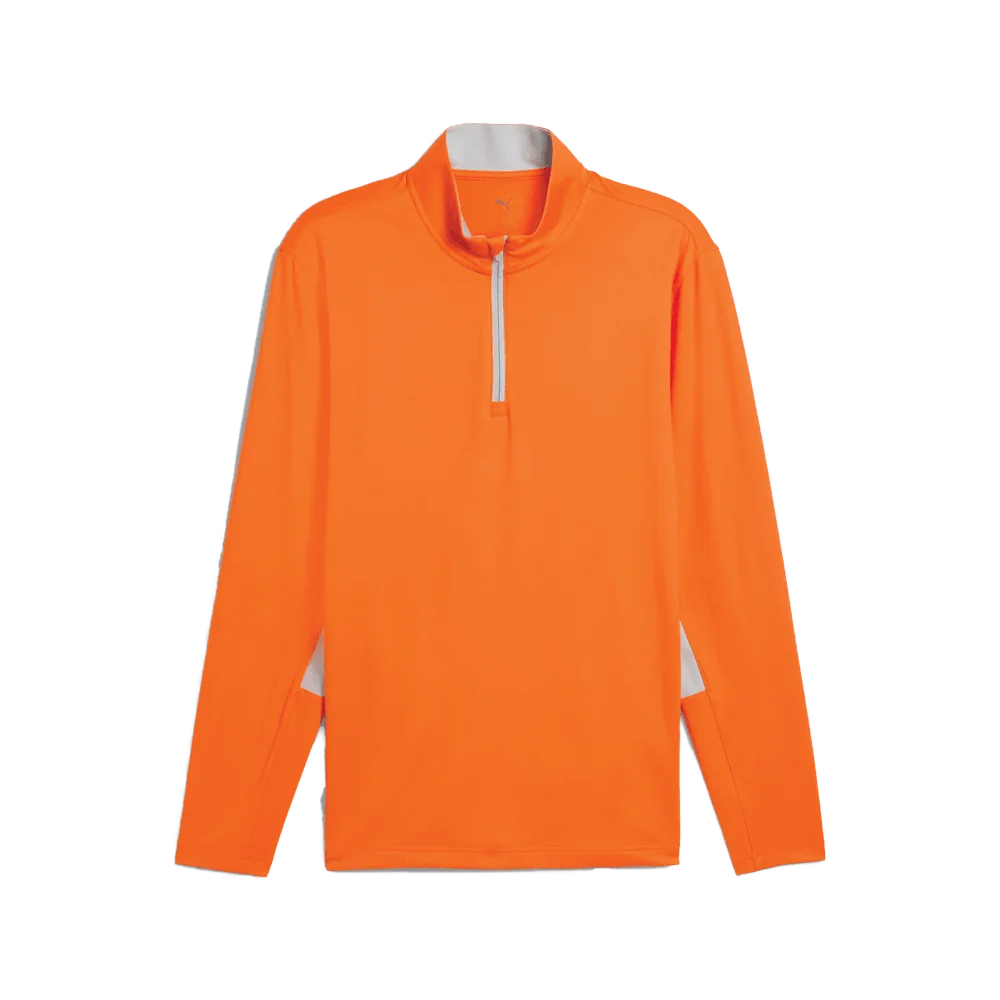 Puma Golf Men's Pure 2.0 1/4 Zip Orange color