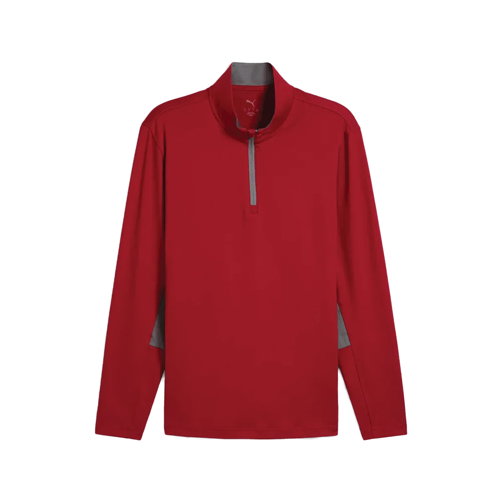 Puma Golf Men's Pure 2.0 1/4 Zip Red color