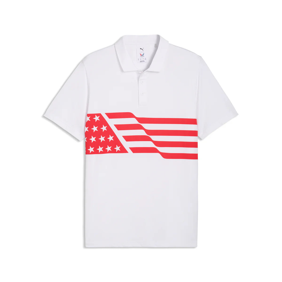 Puma Golf Men's Volition Flag Polo White Color