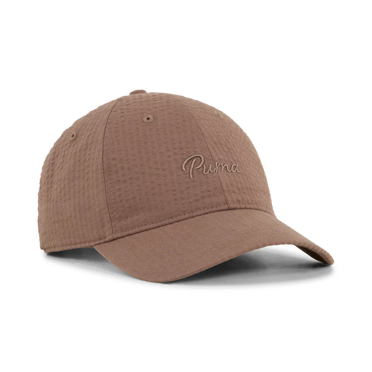 Puma Golf Seersucker Dad Hat Brown Color.