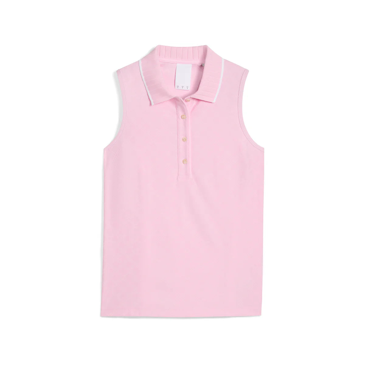 Puma Golf Women's AP Jacquard Sleeveless Polo Pink Color