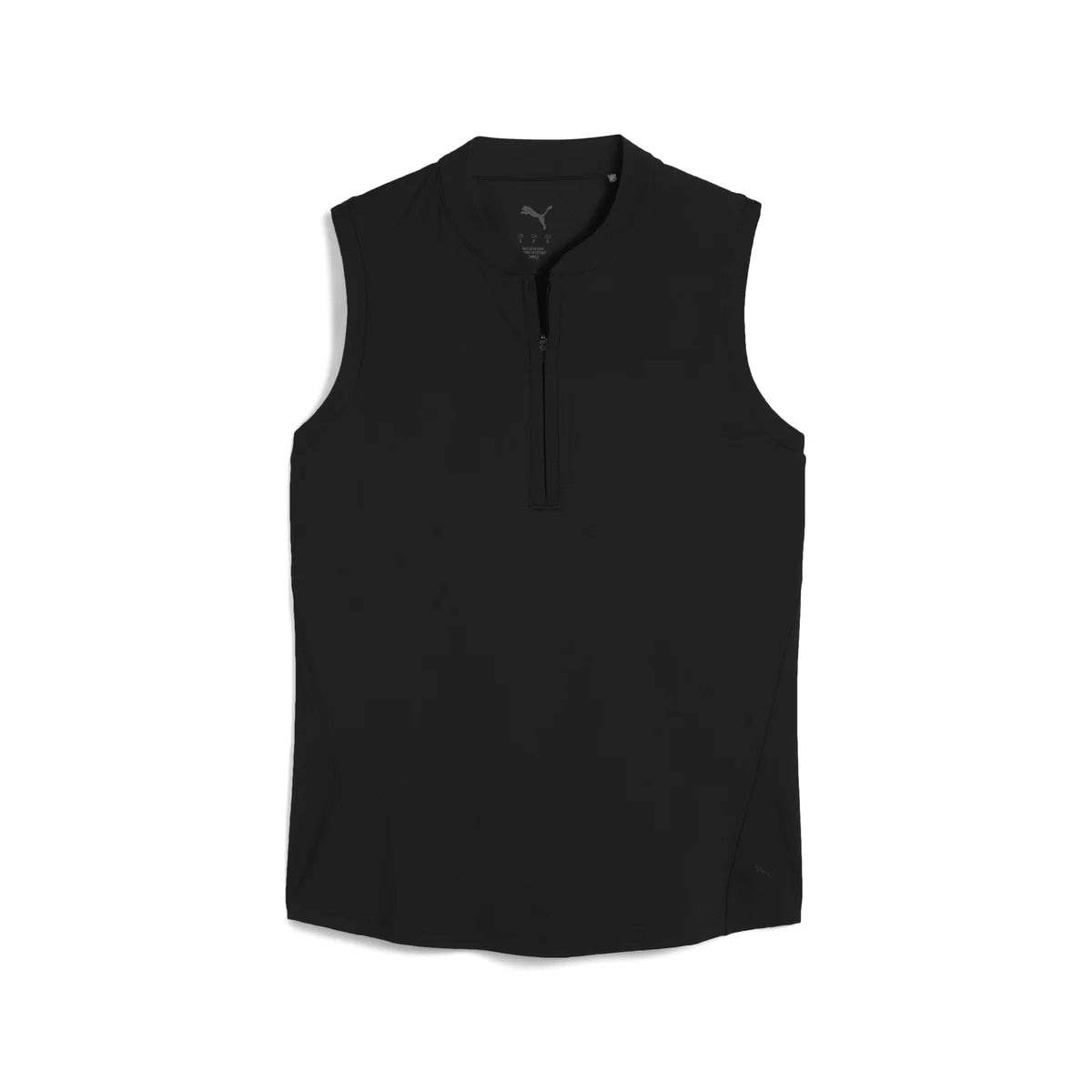 Puma Golf Women's Aerlon Mock Sleeveless Polo Black Color