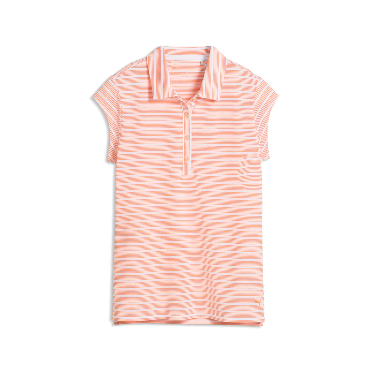 Puma Golf Women's Pique YD Stripe Cap Sleeve Polo