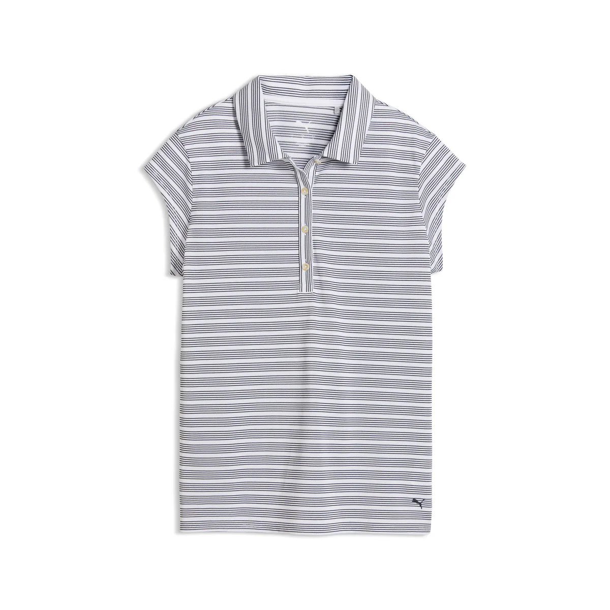 Puma Golf Women's Pique YD Stripe Cap Sleeve Polo
