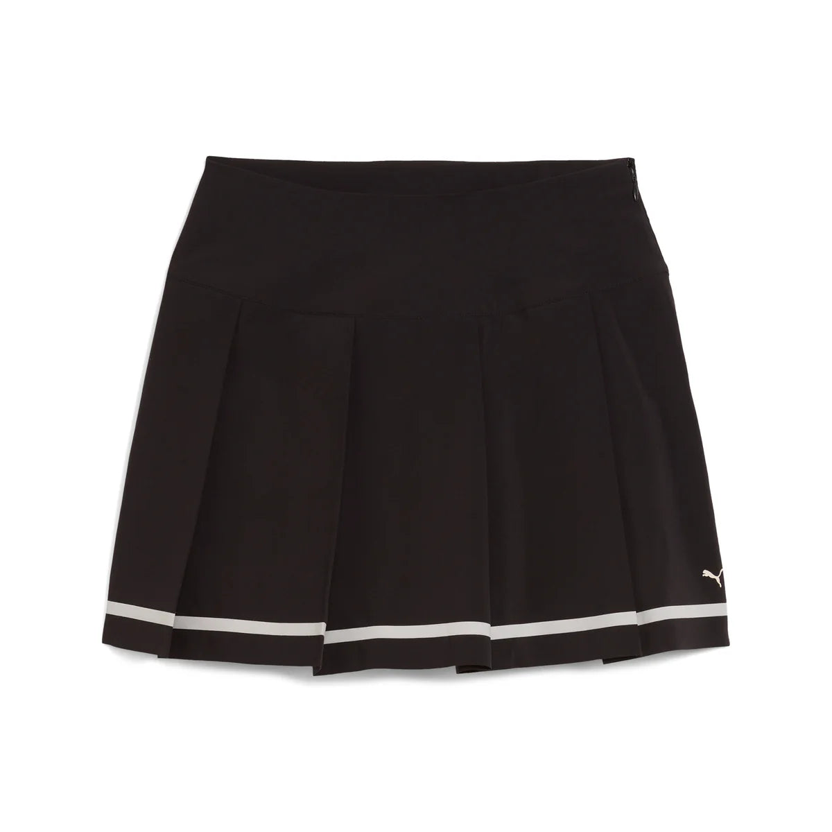 Puma Golf Women's Stripe Pleated Skirt Black Color