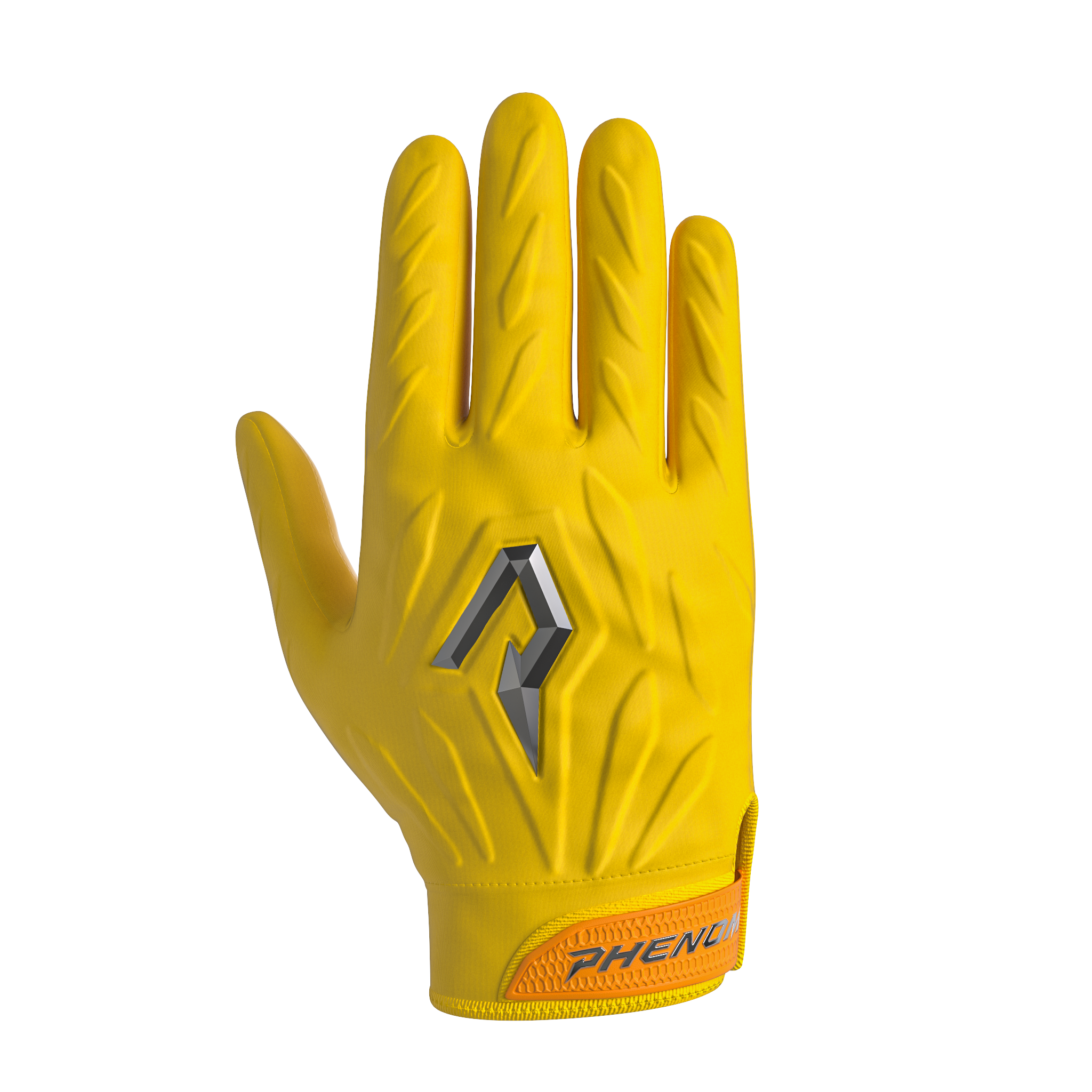 Phenom Elite Quantum Fierce Adult Padded Football Gloves Team Colors L Yellow