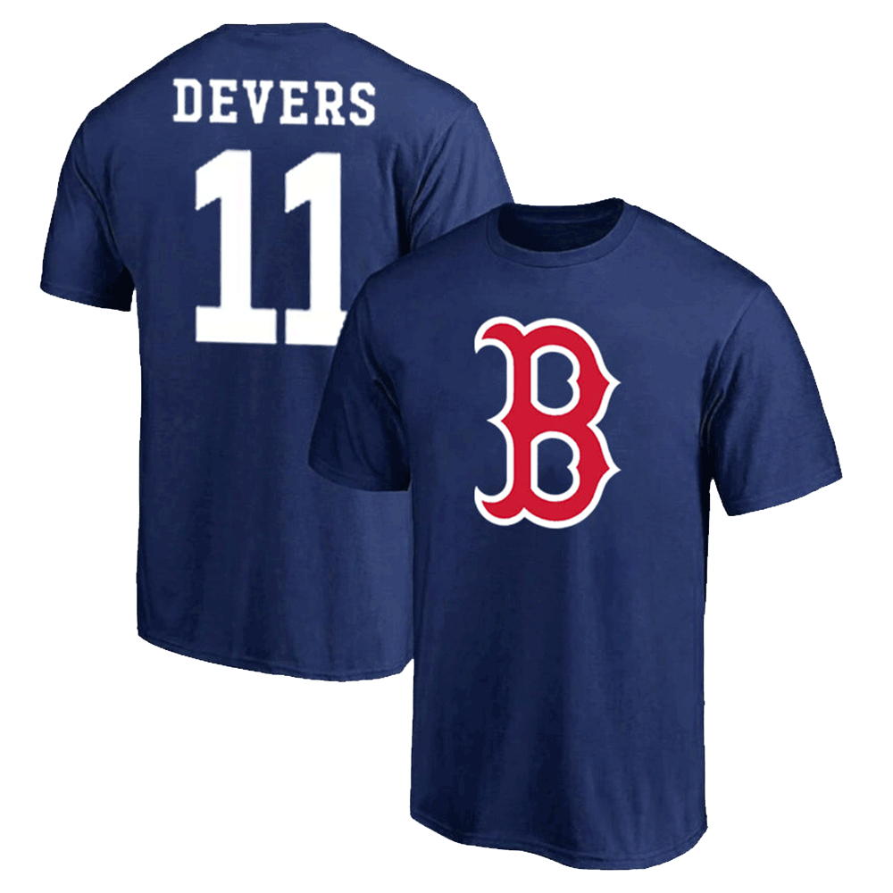Rafael Devers Boston Red Sox Logo Graphic T-Shirt - Navy