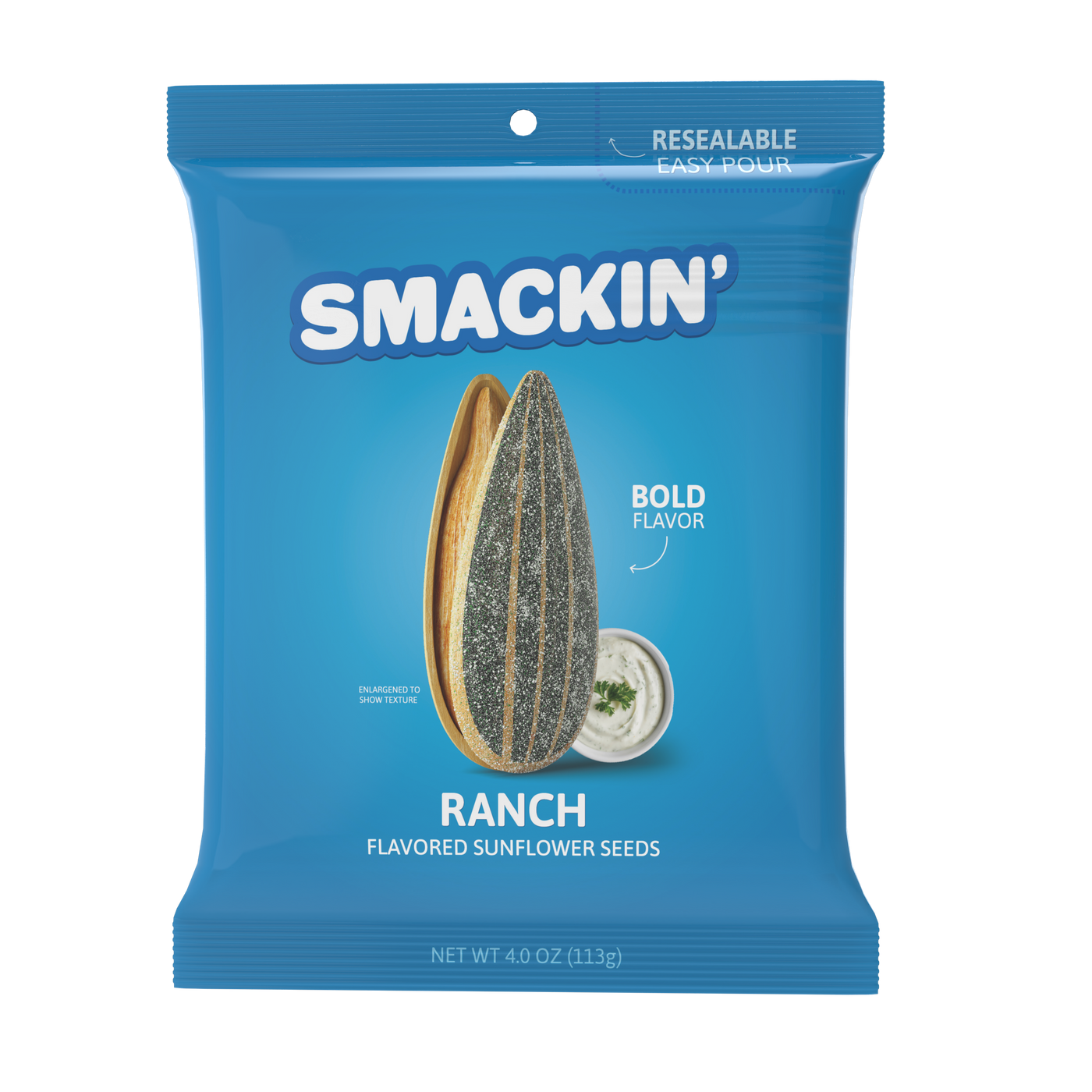 Smackin' Jumbo Roasted Sunflower Seeds 4 oz Pack