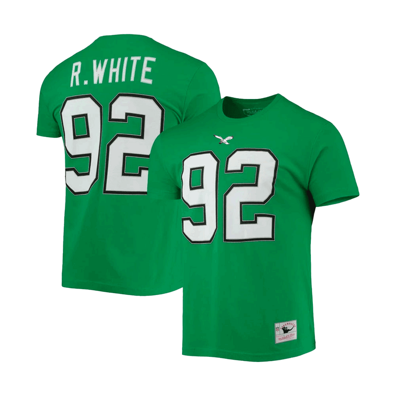 Camiseta auténtica con nombre y número de Reggie White, jugador retirado de los Philadelphia Eagles