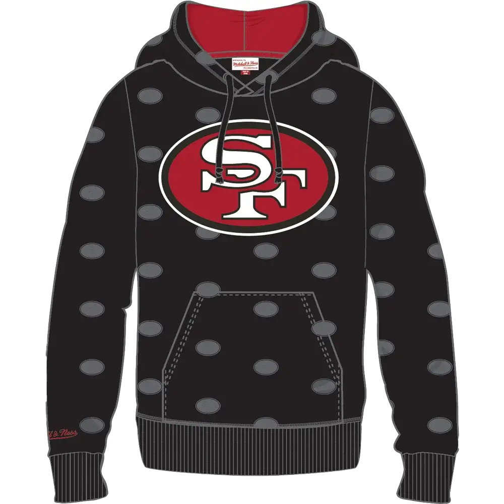 San Francisco 49ers Mitchell & Ness All Over Print Fleece Hoodie