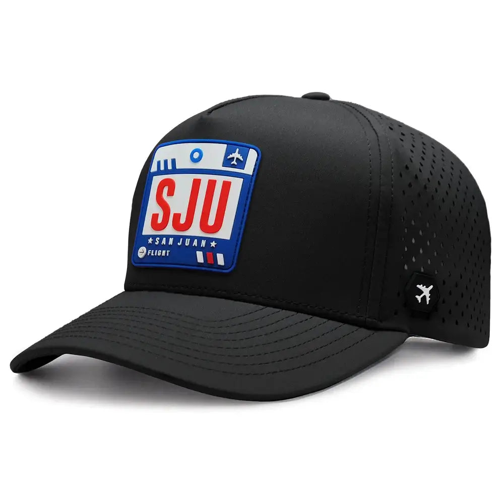 San Juan Performance Cap Black color 3Quarter front view