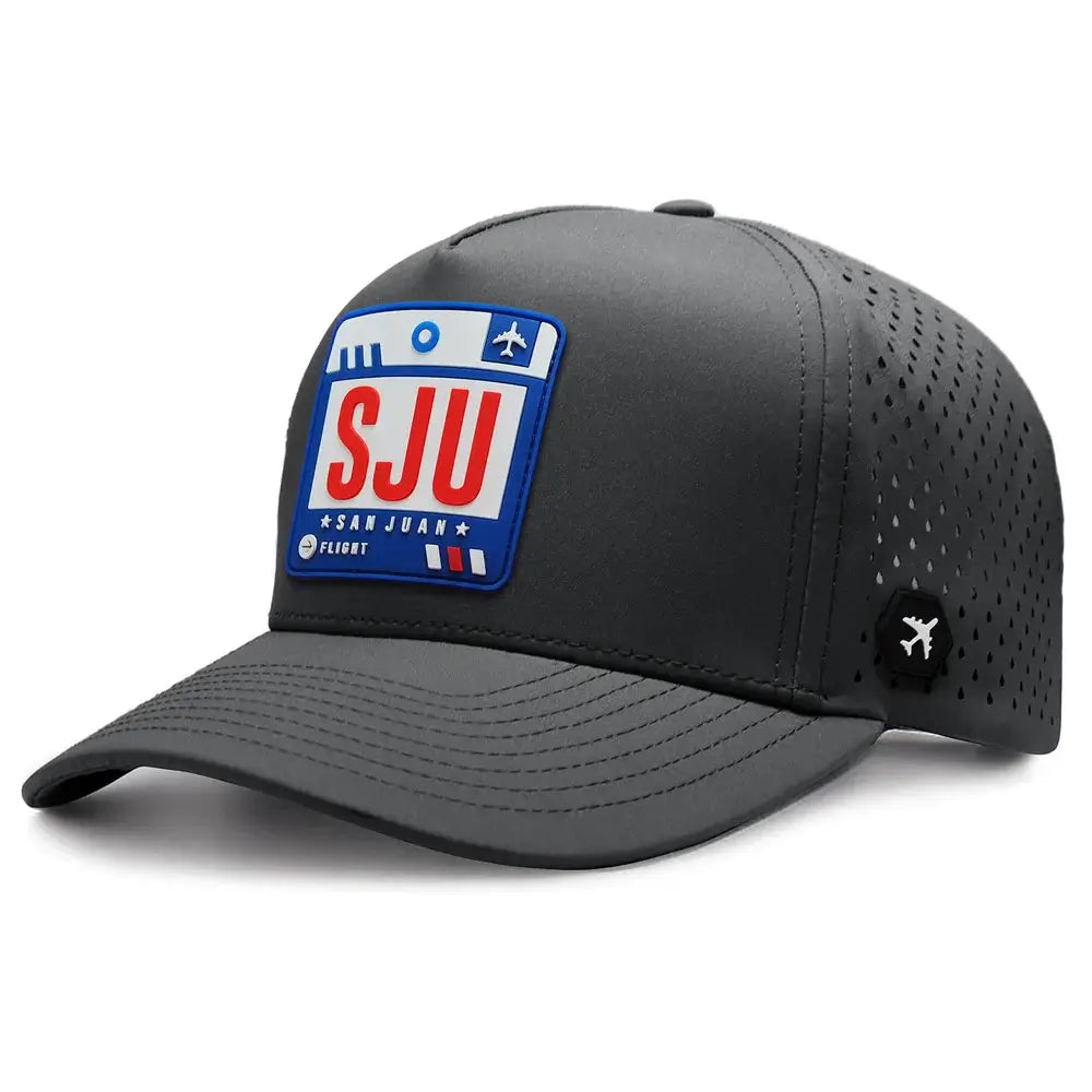 San Juan Performance Cap Charcoal color 3Quarter front view