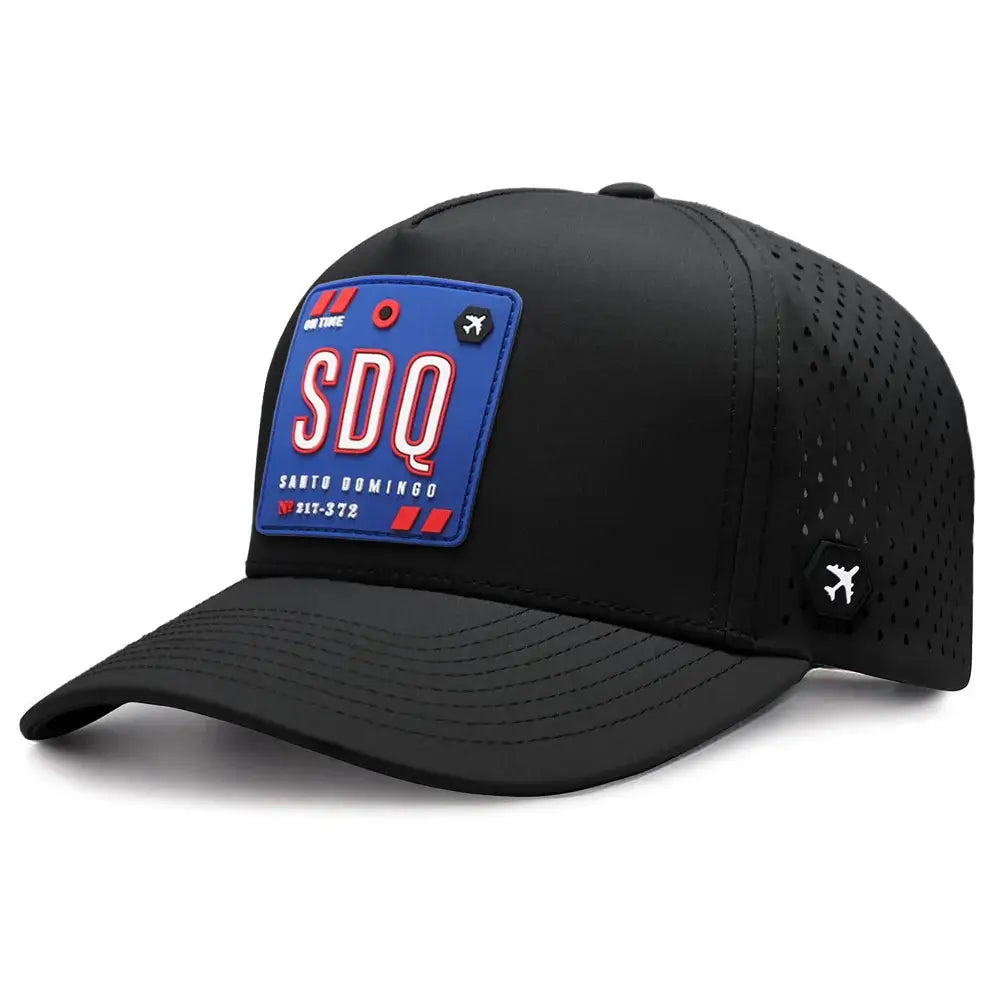Santo Domingo Performance Cap Black color 3Quarter front view