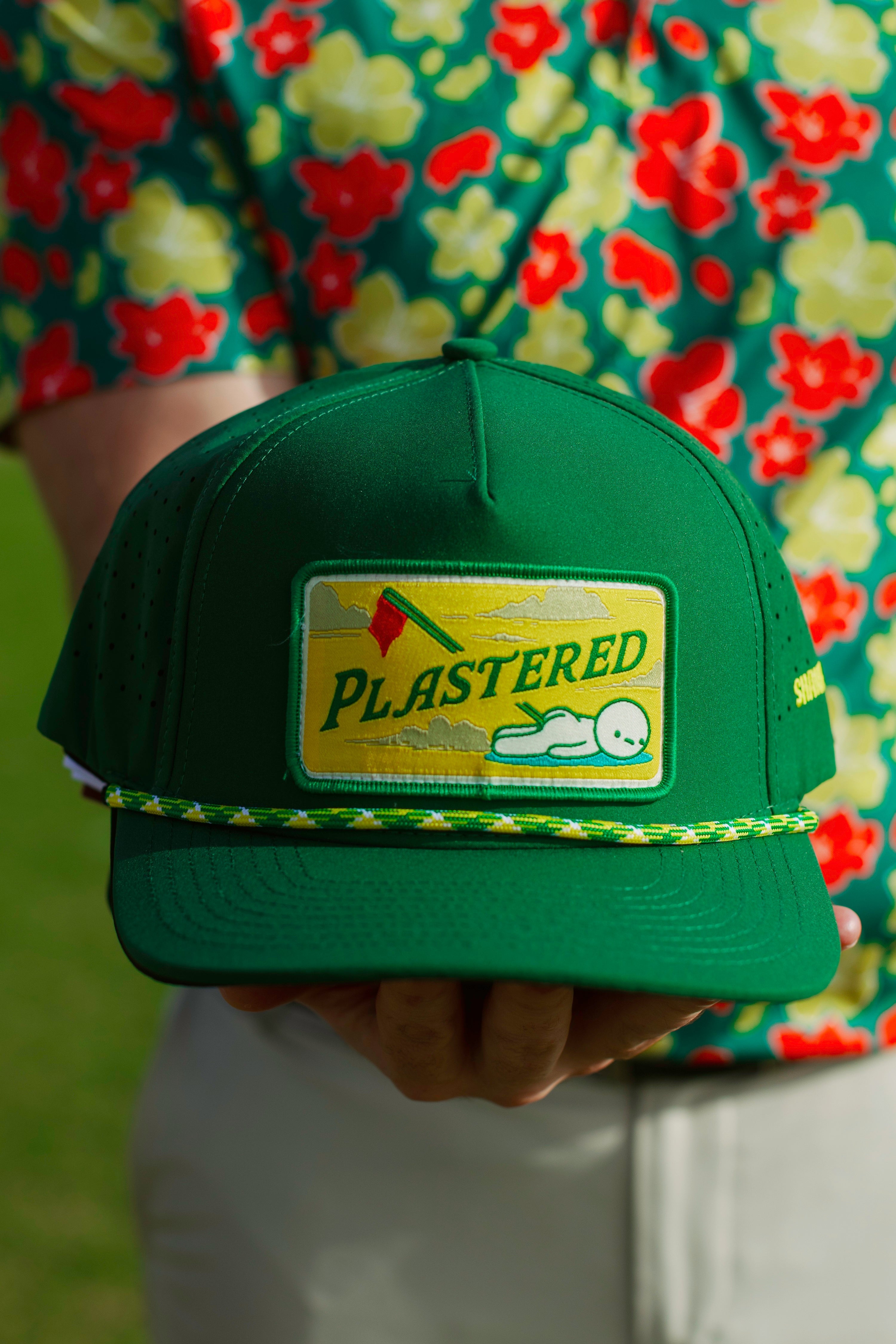 Plastered Green Patch Hat