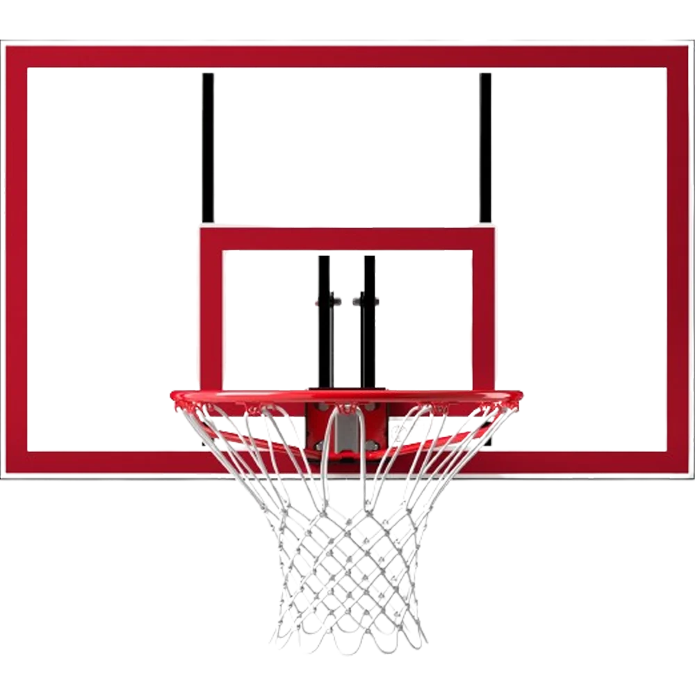Shatter-⁠proof Polycarbonate Backboard & Rim Combo Red color