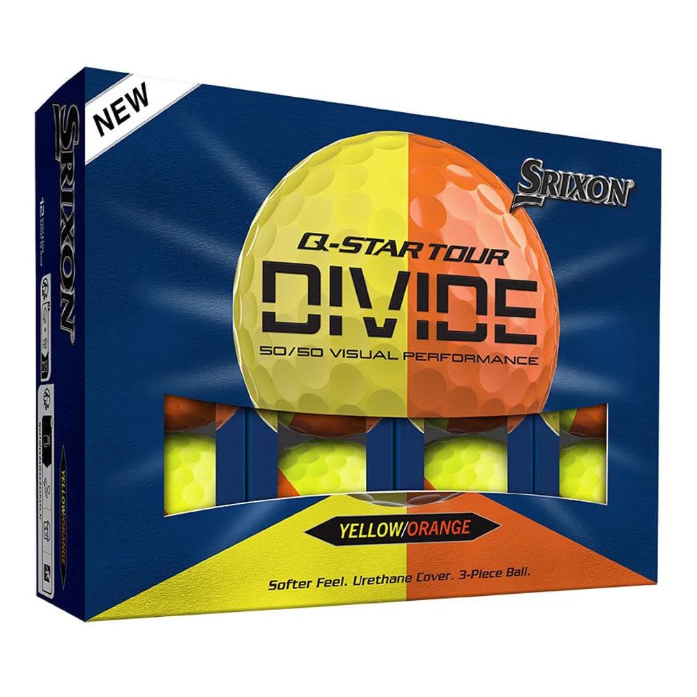 Srixon Q-Star Tour Divide Golf Balls Orange Color
