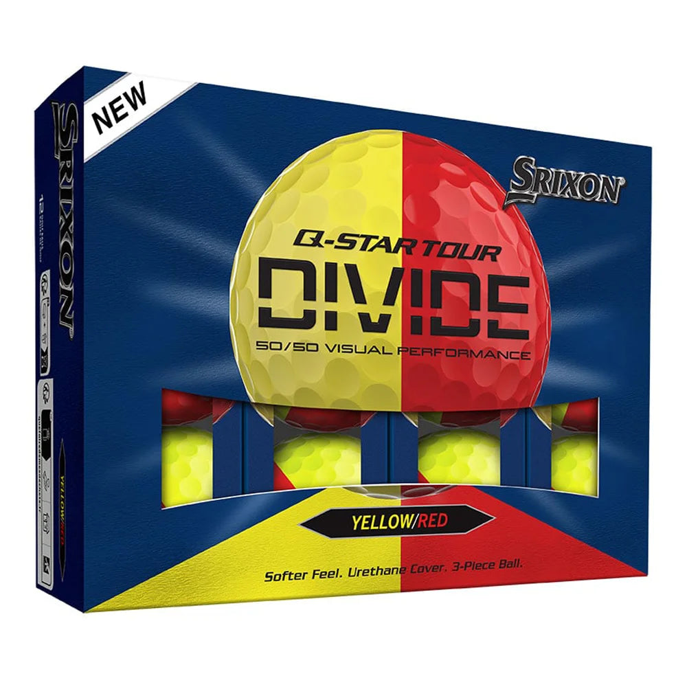 Srixon Q-Star Tour Divide Golf Balls Red Color