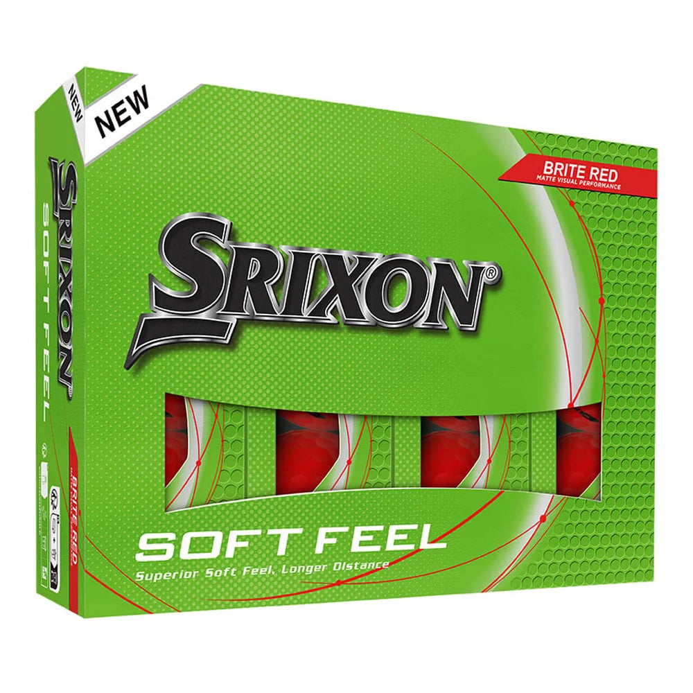 Srixon Soft Feel Brite Golf Balls Red Color