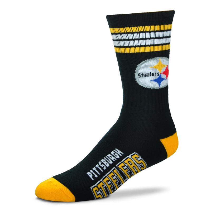 Calcetines Pittsburgh Steelers para hombre, 4 rayas, modelo Deuce