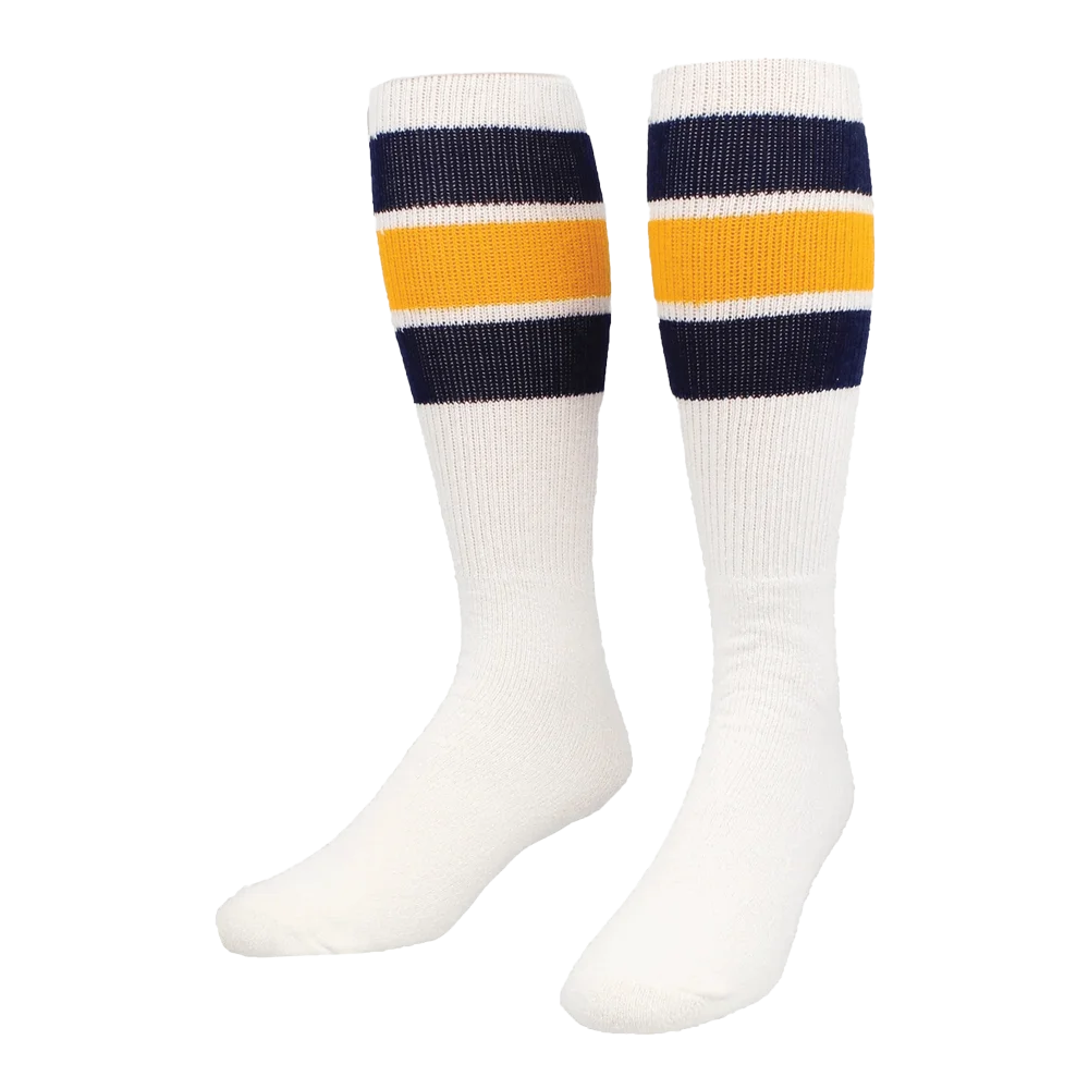 TCK Retro Tube Socks 3 Stripes Over the Calf- Pack of 3