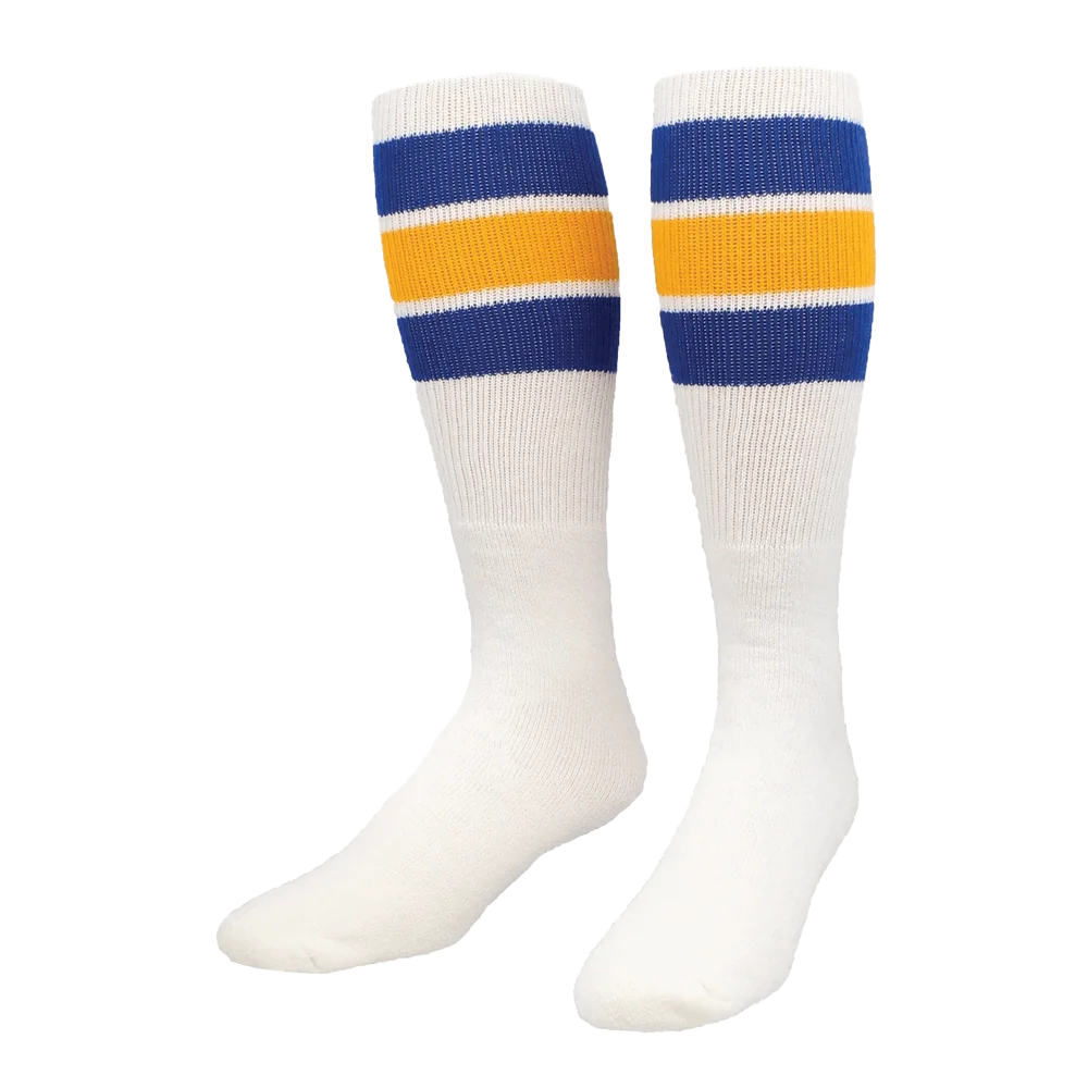 TCK Retro Tube Socks 3 Stripes Over the Calf- Pack of 3