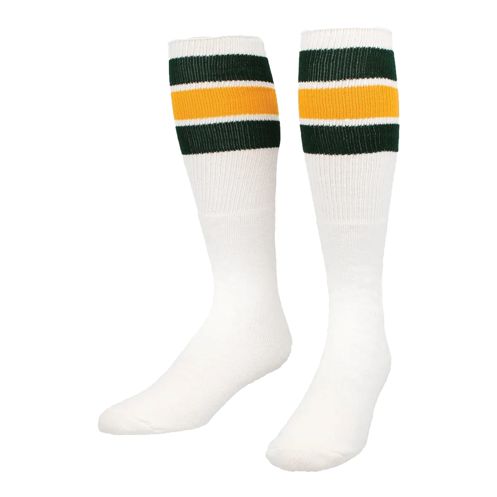 TCK Retro Tube Socks 3 Stripes Over the Calf- Pack of 3
