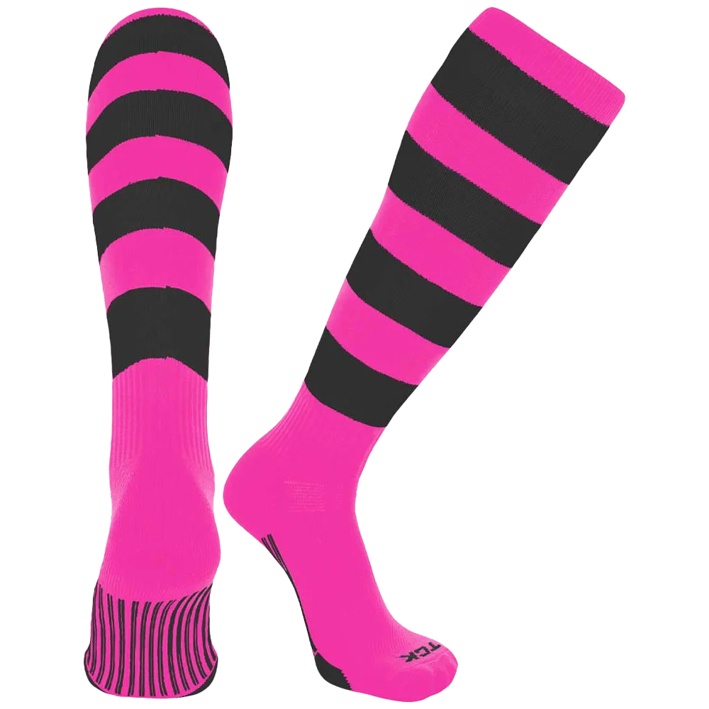 TCK Striped Rugby Socks - Pack of 3 Pink color