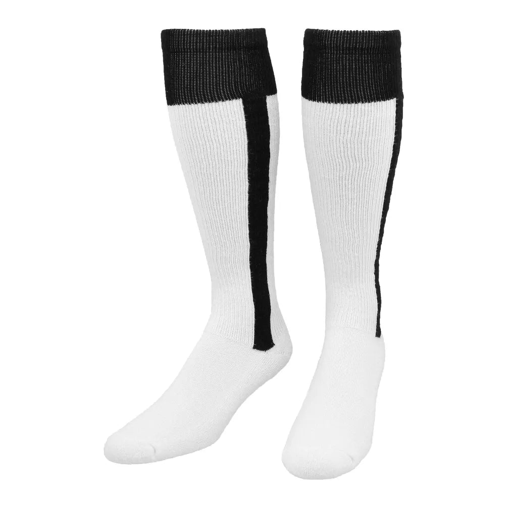 TCK 2-in-1 Premium Baseball Stirrup Socks - Pack of 3 Black Color