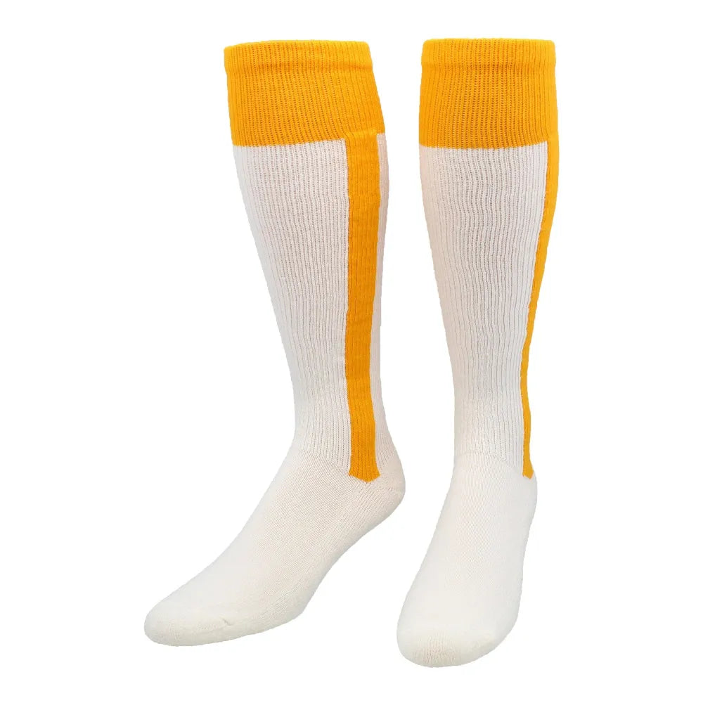 TCK 2-in-1 Premium Baseball Stirrup Socks - Pack of 3 Yellow Color