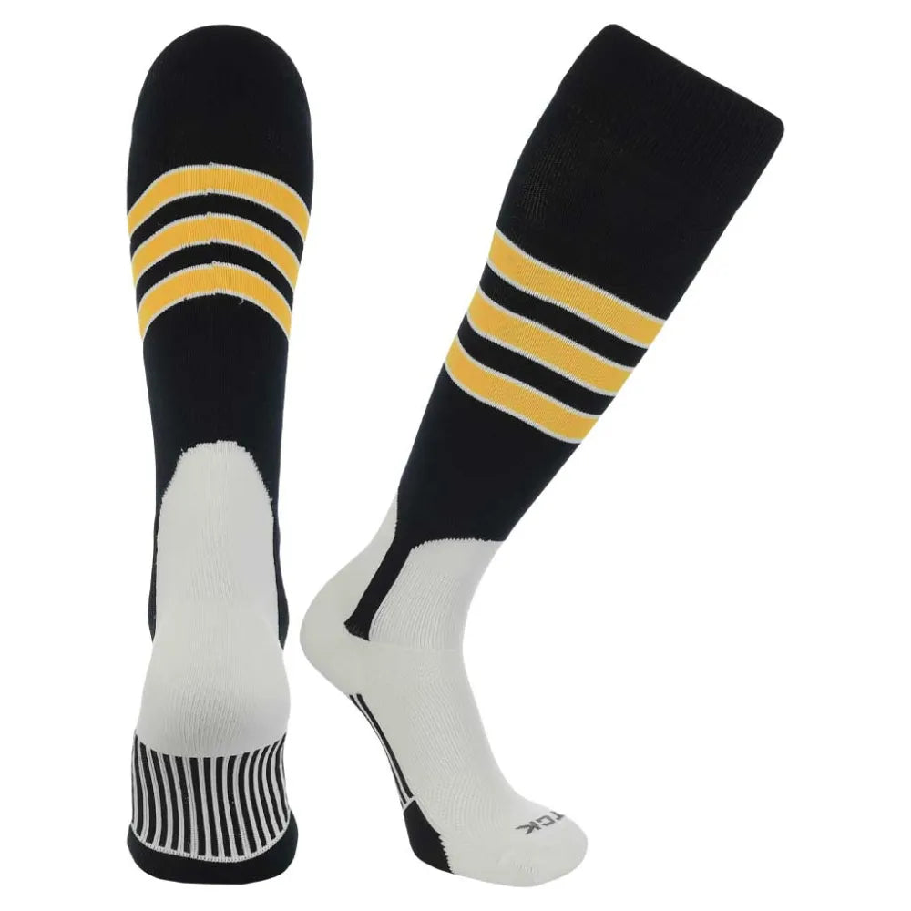TCK Baseball Stirrup Socks with Stripes - Pack of 3